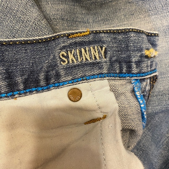 American Eagle Jeans Mens 36x34 Blue Skinny Medium Wash Denim - Picture 7 of 9